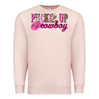 Pale Pink pucker up cowboy Premium Sweatshirt - NancyCooperArtShop