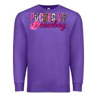 Purple pucker up cowboy Premium Sweatshirt - NancyCooperArtShop