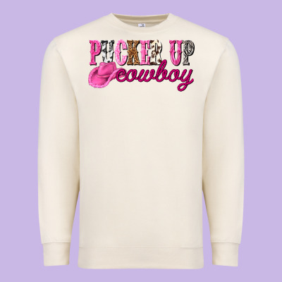 Pucker Up Cowboy Premium Sweatshirt Designed By Nancycooperartshop