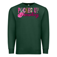 Sports Green pucker up cowboy Premium Sweatshirt - NancyCooperArtShop