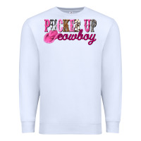 White pucker up cowboy Premium Sweatshirt - NancyCooperArtShop