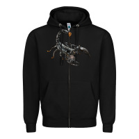 Black scorpion Zipper Hoodie - LillyAllenDesigns