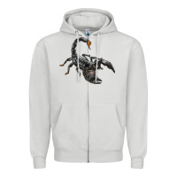 Dove Grey scorpion Zipper Hoodie - LillyAllenDesigns