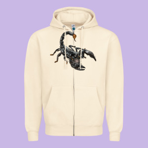 Scorpion Zipper Hoodie Designed By Lillyallendesigns