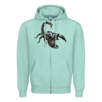 Seafoam scorpion Zipper Hoodie - LillyAllenDesigns