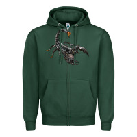 Sports Green scorpion Zipper Hoodie - LillyAllenDesigns