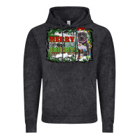 Vintage Black merry and bright pitbull with farm Vintage Hoodie - RanaPortraitStore