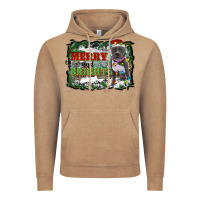 Vintage Coffee merry and bright pitbull with farm Vintage Hoodie - RanaPortraitStore