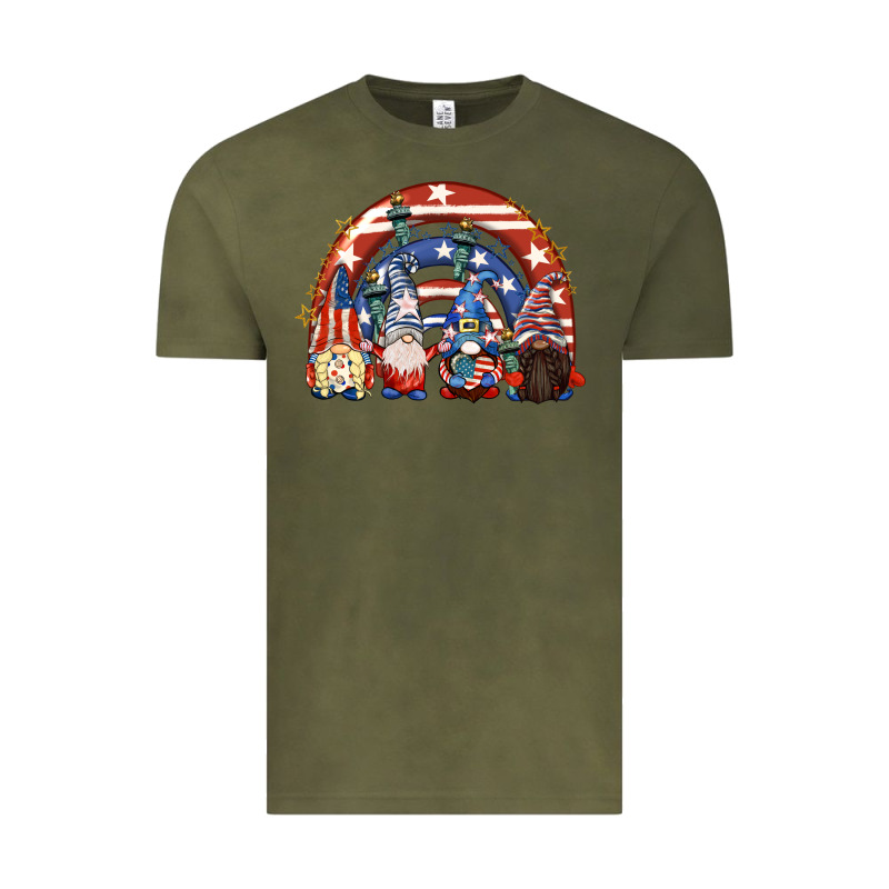 4th Of July Rainbow With Gnomes Vintage Tee by CowGirlArtShop | Teevron