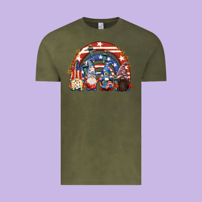 4th Of July Rainbow With Gnomes Vintage Tee Designed By Cowgirlartshop
