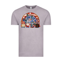 Vintage Zinc 4th of July rainbow with gnomes Vintage Tee - CowGirlArtShop
