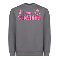 Storm I Am a Survivor Breast Cancer Heavyweight Sweatshirt - texasbilliewilder