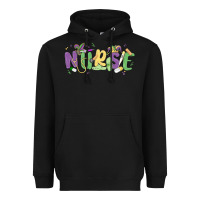 Black nurse mardi gras Heavyweight Hoodie - MaliasSmallBusiness