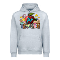 Heather Grey a teacher Urban Hoodie - NancyCooperArtShop