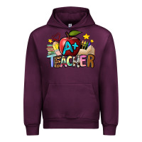Mauve Wine a teacher Urban Hoodie - NancyCooperArtShop