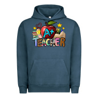 Pigment Midnight Navy a teacher Urban Hoodie - NancyCooperArtShop