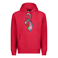 Cardinal metastatic breast cancer ribbon Premium Hoodie - LillyAllenDesigns
