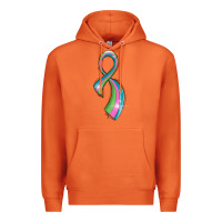 Carrot metastatic breast cancer ribbon Premium Hoodie - LillyAllenDesigns