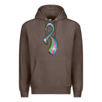 Coffee metastatic breast cancer ribbon Premium Hoodie - LillyAllenDesigns