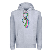 Heather Grey metastatic breast cancer ribbon Premium Hoodie - LillyAllenDesigns