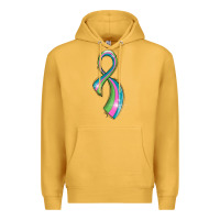 Mustard metastatic breast cancer ribbon Premium Hoodie - LillyAllenDesigns