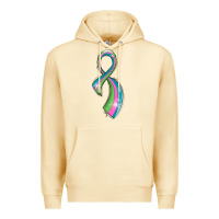 Pina Colada metastatic breast cancer ribbon Premium Hoodie - LillyAllenDesigns