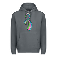 Rock metastatic breast cancer ribbon Premium Hoodie - LillyAllenDesigns