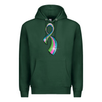 Sports Green metastatic breast cancer ribbon Premium Hoodie - LillyAllenDesigns