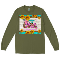 Army Green western cna Long Sleeve Tee - AdoDesignShop