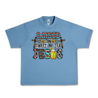 Pebble Blue raised on sweet and tea jesus Urban Heavy Tee - CowhideDigitalArt