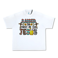 White raised on sweet and tea jesus Urban Heavy Tee - CowhideDigitalArt