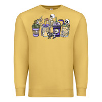 Antique Gold skeleton coffee cups Premium Sweatshirt - NancyCooperArtShop