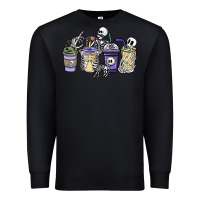 Black skeleton coffee cups Premium Sweatshirt - NancyCooperArtShop
