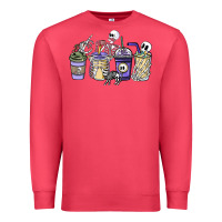 Cardinal skeleton coffee cups Premium Sweatshirt - NancyCooperArtShop