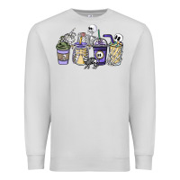 Dove Grey skeleton coffee cups Premium Sweatshirt - NancyCooperArtShop