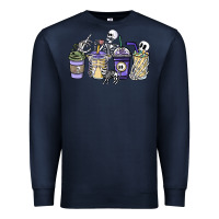 Navy skeleton coffee cups Premium Sweatshirt - NancyCooperArtShop
