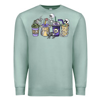 Seafoam skeleton coffee cups Premium Sweatshirt - NancyCooperArtShop