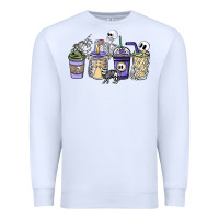 White skeleton coffee cups Premium Sweatshirt - NancyCooperArtShop