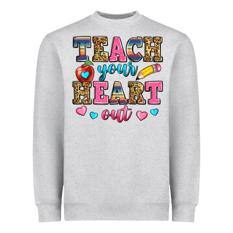 Teach Your Heart Out Heavyweight Sweatshirt by Zillion Design Studio | Teevron