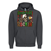 Smoke jingle bell rockin skeleton christmas Zipper Hoodie - Jasminsmagicworld