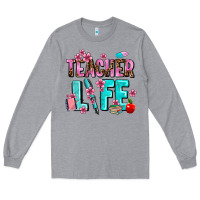 Heather Grey teacher life Long Sleeve Tee - AdoDesignShop