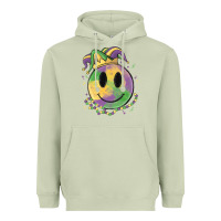 Matcha smiley face mardi gras Heavyweight Hoodie - MaliasSmallBusiness