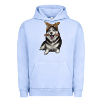 Pigment Grape Ice alaskan husky with bandeau Urban Hoodie - texasbilliewilder