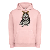Pigment Salmon alaskan husky with bandeau Urban Hoodie - texasbilliewilder