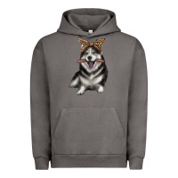 Pigment Tornado alaskan husky with bandeau Urban Hoodie - texasbilliewilder