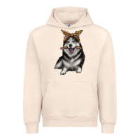 Sandshell alaskan husky with bandeau Urban Hoodie - texasbilliewilder