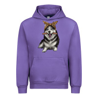 Tulip alaskan husky with bandeau Urban Hoodie - texasbilliewilder