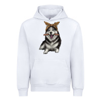 White alaskan husky with bandeau Urban Hoodie - texasbilliewilder