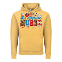 Vintage Mustard all american nurse Vintage Hoodie - texasbilliewilder