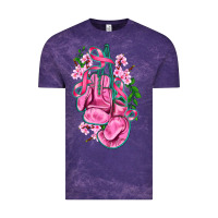 Cloud Purple cancer boxing gloves with ribbon Vintage Tee - AdoDesignShop